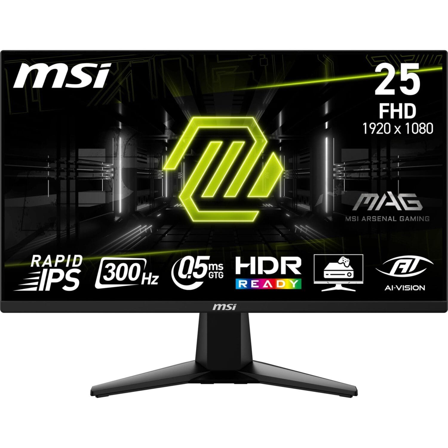 43dfb5a9-8433-442e-a19c-bb6499bbfde6 LCD Monitor|MSI|24.5 "|1920x1080 pixels|Full HD|Native aspect ratio 16:9|LCD|Flat|MAG255XF - Image 1