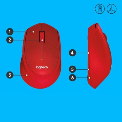 LOGITECH USB OPTICAL WRL M330/SILENT RED 910-004911 LOGITECH