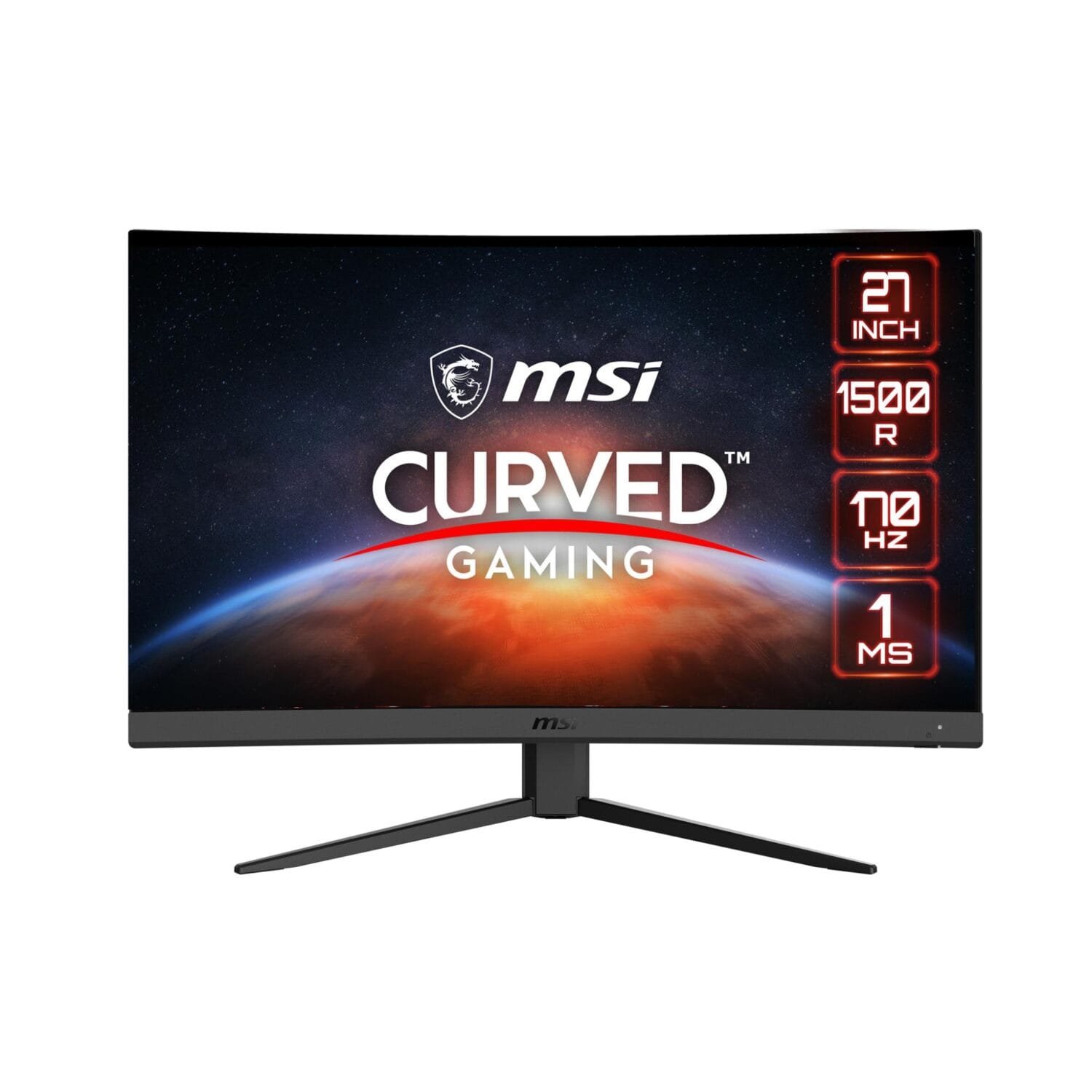 7aab76b7-99c8-4650-abf9-df13f2906193 LCD Monitor|MSI|G27CQ4 E2|27"|Gaming/Curved|Panel VA|2560x1440|16:9|170Hz|Matte|1 ms|Tilt|Colour Black|G27CQ4E2 - Image 1