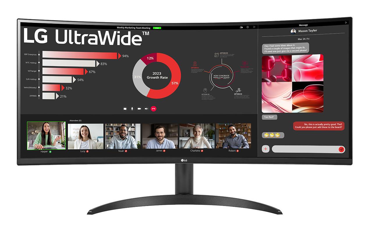 b2d9aa36-94e0-4b07-9928-7a57830627f6 LCD Monitor LG 34" Curved/21 : 9 VA 3440x1440 21:9 100 Hz 5 ms - Image 1