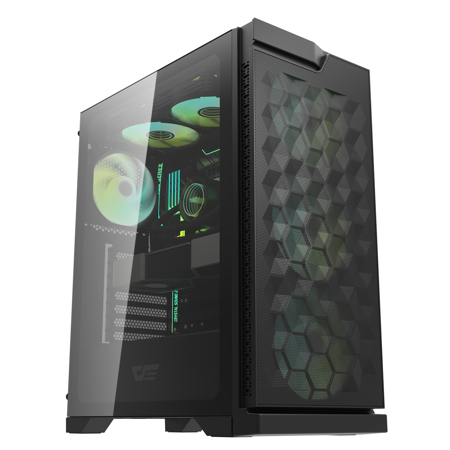 dk361juodas Kompiuteris su Ryzen 5 5500, RTX 5060 8GB, DDR4 16GB, 1TB NVMe SSD - Image 1